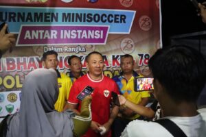 Menyambut Hari Bhayangkara ke-78 Tahun 2024, Kapolres Lamandau Buka Turnamen Mini soccer