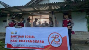 Bantuan Sosial Jelang Perayaan Hari Bhayangkara ke-78 di Polresta Banyuwangi