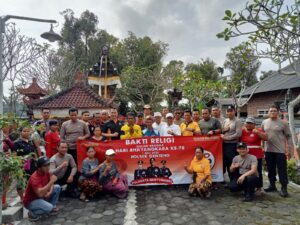 Polsek Genteng Polresta Banyuwangi Bakti Religi di Pura Sandya Dharma Menjelang Hari Bhayangkara ke-78