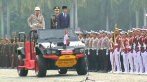 Presiden Joko Widodo yang menyampaikan Apresiasi dan Terima Kasih atas Pengabdian Polri