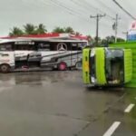 Kronologi Tabrakan Beruntun di Banyumas, Bus Tabrak 2 Truk Sekaligus di Depan SPBU
