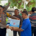 Bantuan 100 Paket Sembako dari Satlantas Polres Rembang untuk Komunitas Grab dan Sopir Angkot