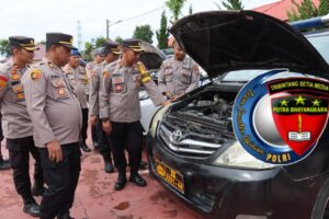 Kesiapan Operasi Mantap Praja 2024, Polres Humbahas Lakukan Pemeriksaan Kendaraan Dinas