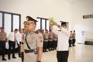 Peralihan Jabatan Kasatlantas Polresta Banyuwangi dari Kompol Amar Hadi ke Kompol Agung Fitransyah