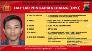 Kasus Duel Bersajam di Semarang: Polisi Minta DPO Alba Fajri Menyerahkan Diri