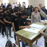 19 Kelompok Gangster di Kota Semarang Bacakan Deklarasi Pembubaran di Mapolrestabes