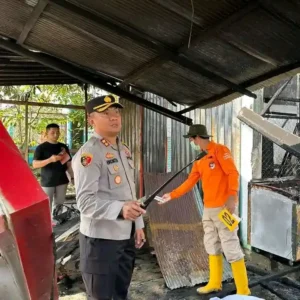 Kebakaran Landa 11 Ruko, Kapolres Lamandau Turun ke TKP Pantau Situasi