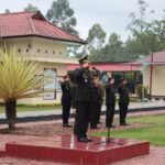 Polres Humbahas Gelar Upacara Hari Kesaktian Pancasila di Tengah Cuaca Hujan