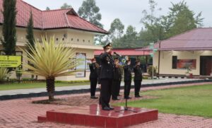 Polres Humbahas Gelar Upacara Hari Kesaktian Pancasila di Tengah Cuaca Hujan