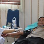 Polres Humbahas Adakan Donor Darah dalam Rangka Peringatan Humas Polri ke-73