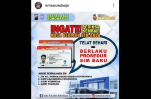 Kebijakan Baru: Keterlambatan Satu Hari dalam Perpanjangan SIM di Sukoharjo Mengharuskan Pembuatan Baru