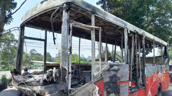 Bus Trans Semarang Meledak dan Terbakar Hebat, Bodi Hangus 50 Persen