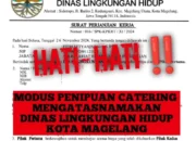 DLH Kota Magelang Dicatut, Penipuan Incar Pengusaha Katering