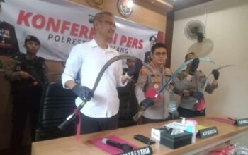 Polisi Tangkap 4 Tersangka Tawuran Antar-Geng di Magelang, Berikut Barang Buktinya