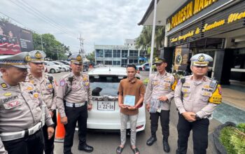 Gunakan Pelat Nomor Huruf Kanji, Mobil Ini Kena Tilang Satlantas Polresta Malang Kota